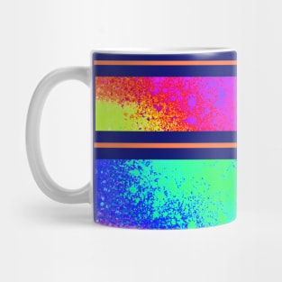 Abstract Collaboration in Multiple Colors Blue & Orange Framed Mug